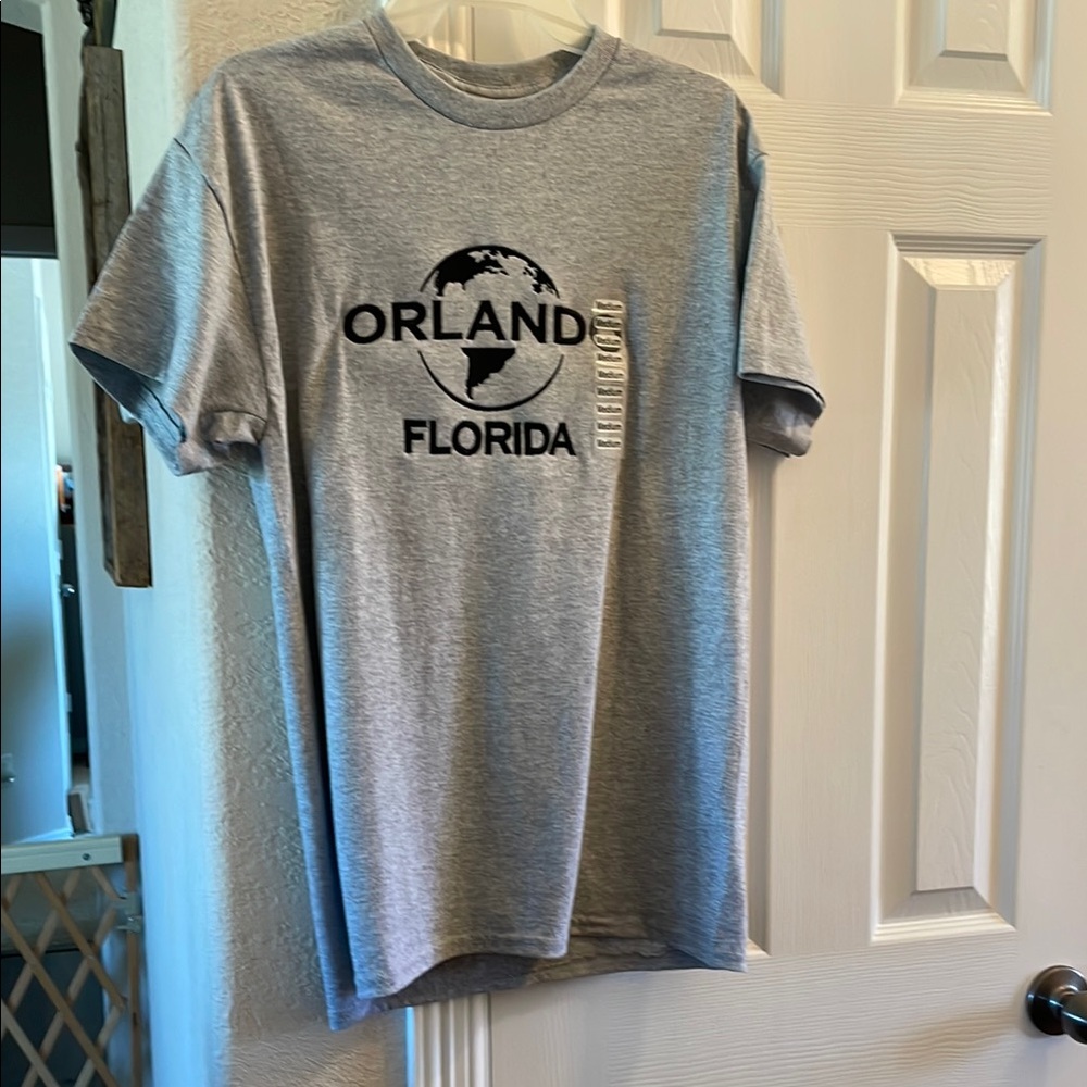 Gildan Orlando, Florida Gray Graphic T-Shirt M